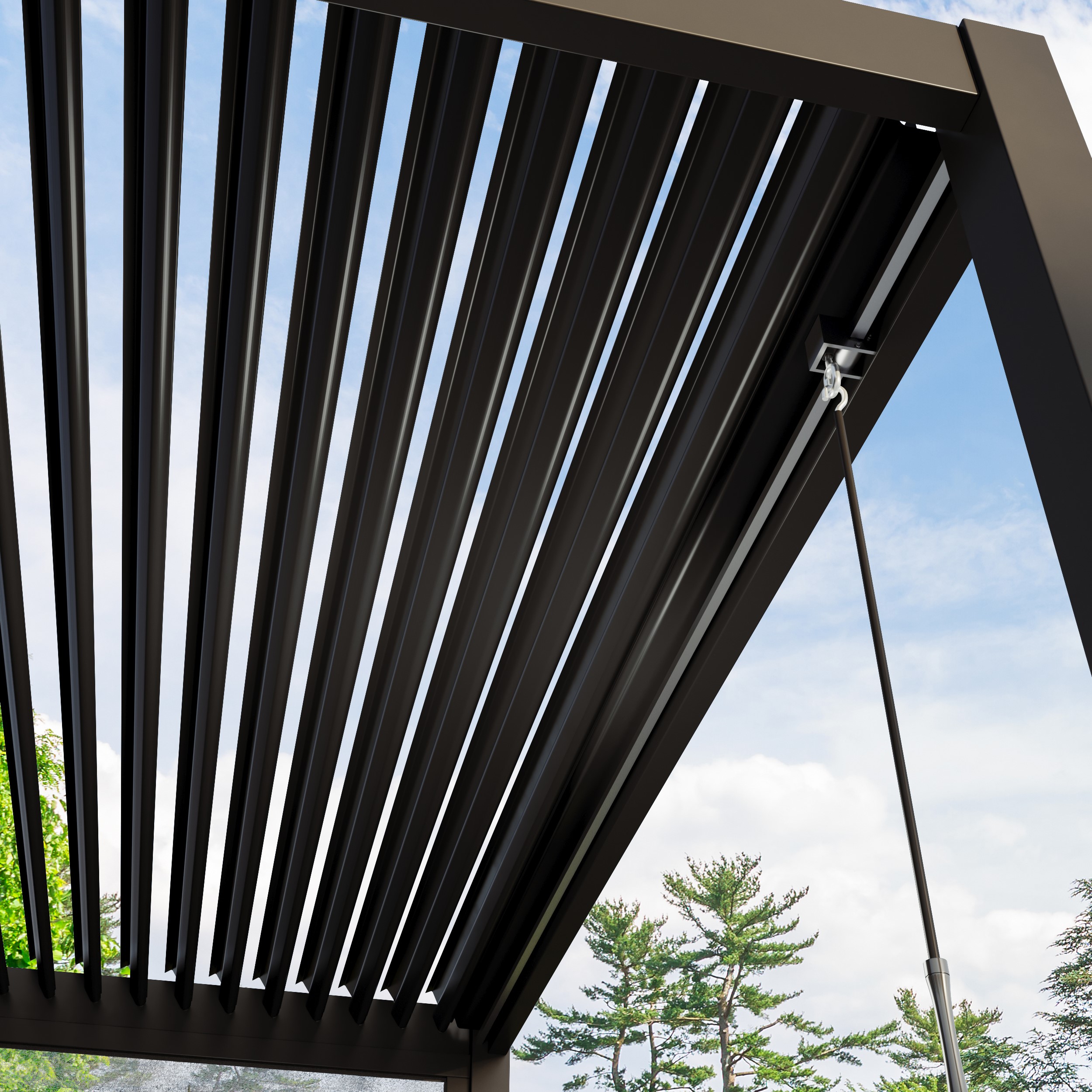 Manual Louvred Roof
